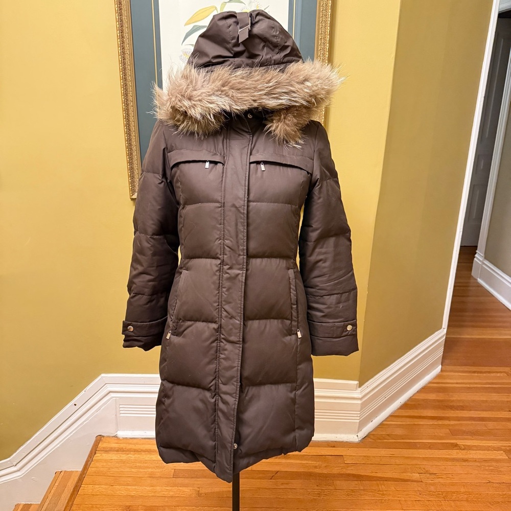 Michael Kors Down Puffer Jacket with Fur Hood